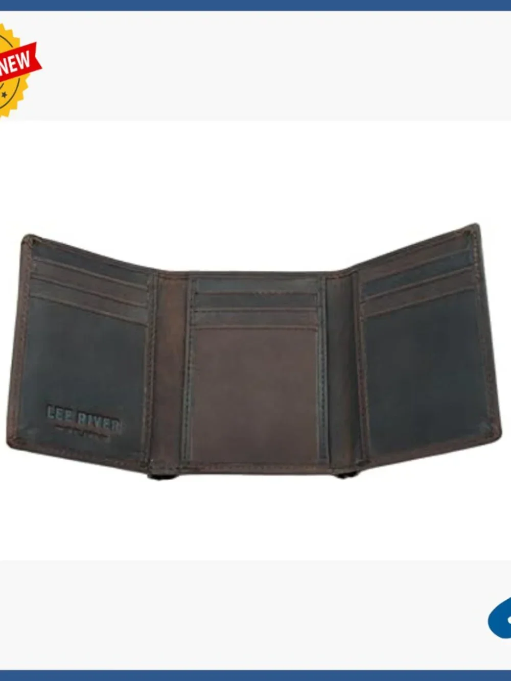 Men's Tri-Fold Leather Wallet with Celtic Knot Design, 9 Card Slots
